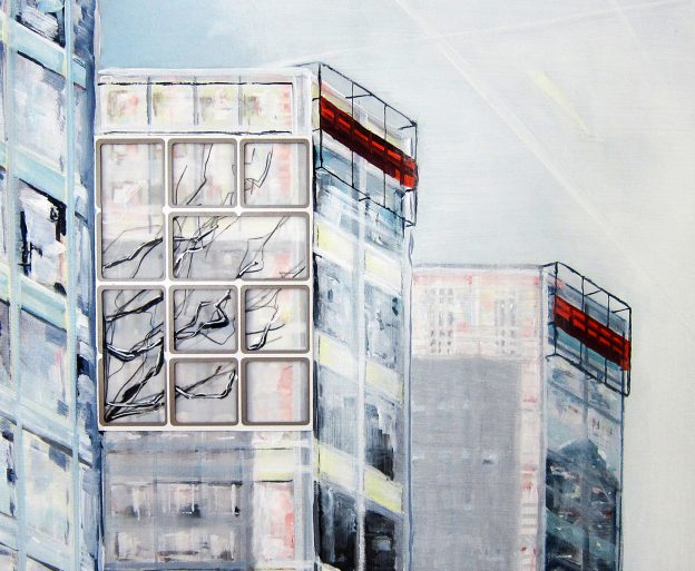 4<>Meet you on the rooftop 2<>Oil on canvas<>50x60 cm