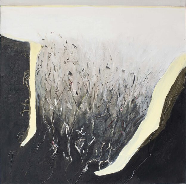 Nature, Nurture 2 oil on paper on MDF 46x46 cm