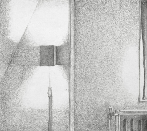 Light,   pencil on paper, 21x23cm, 2022