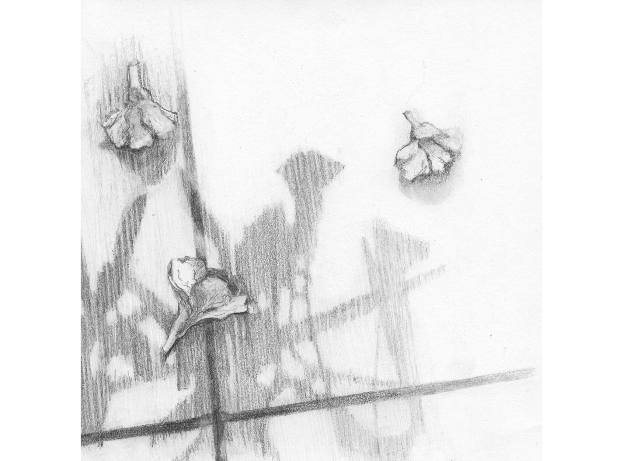 Collect, balance, fall 3,  pencil on paper, 21x25cm, 2022