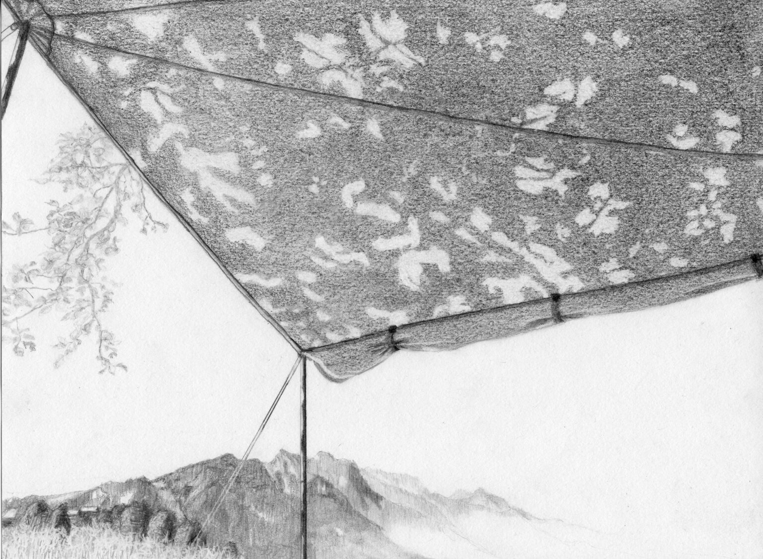 Holiday tapestry 3, pencil on paper, 21x29cm, 2022