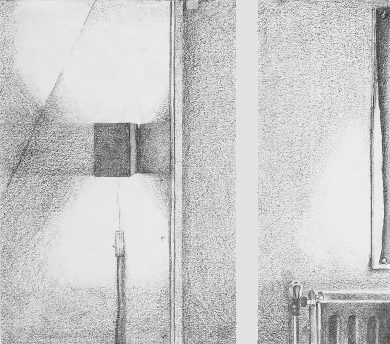 maandag 22:40 u., pencil on paper, 21x33,5 cm, 2022