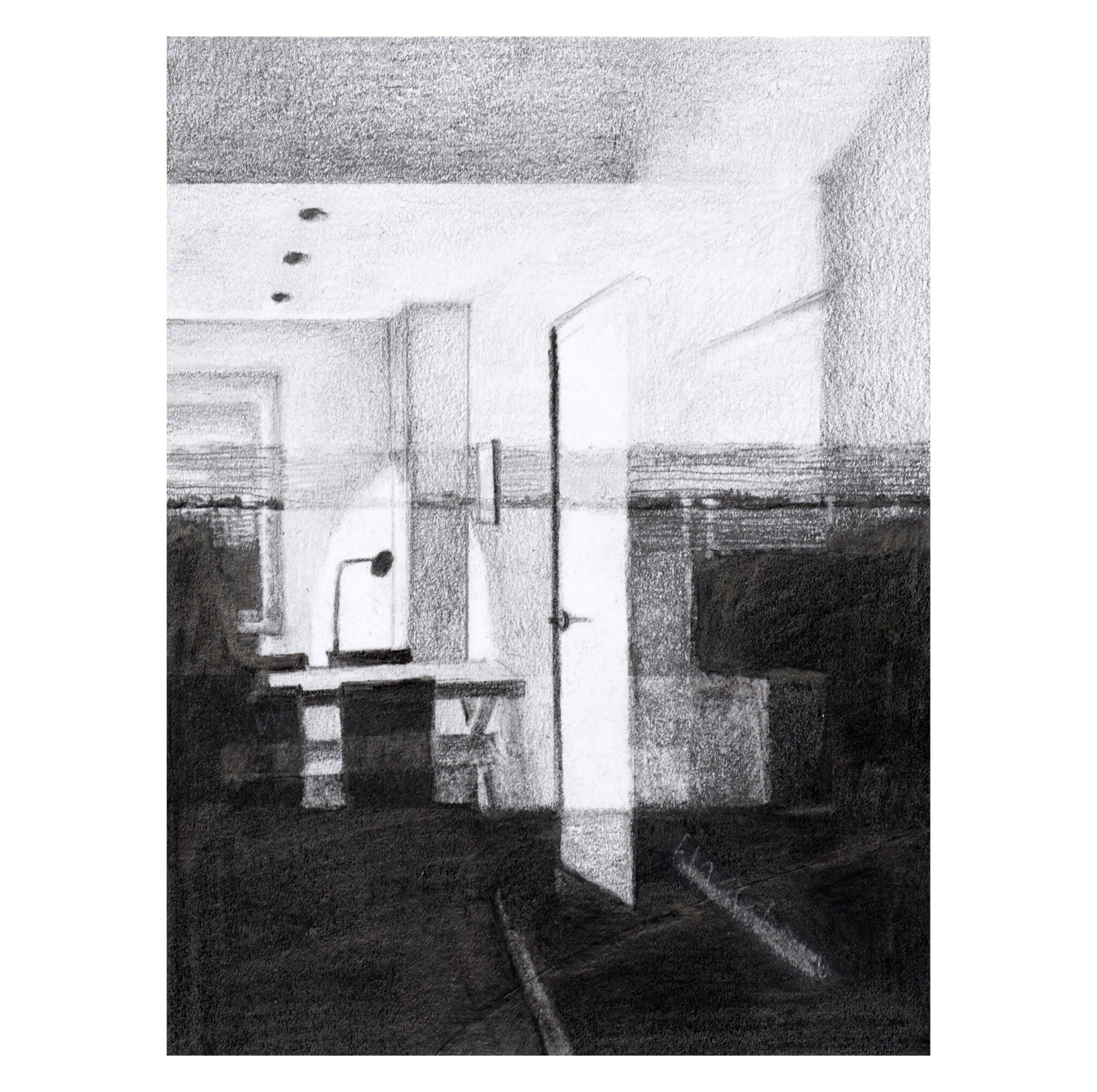 RAAM MEER, pencil on stonepaper,,15,5x19,5cm , 2024